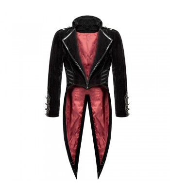 Men Gothic Tailcoat Black Velvet Gothic Steampunk Coat Vampire Swallowtail Tailcoat (2025)